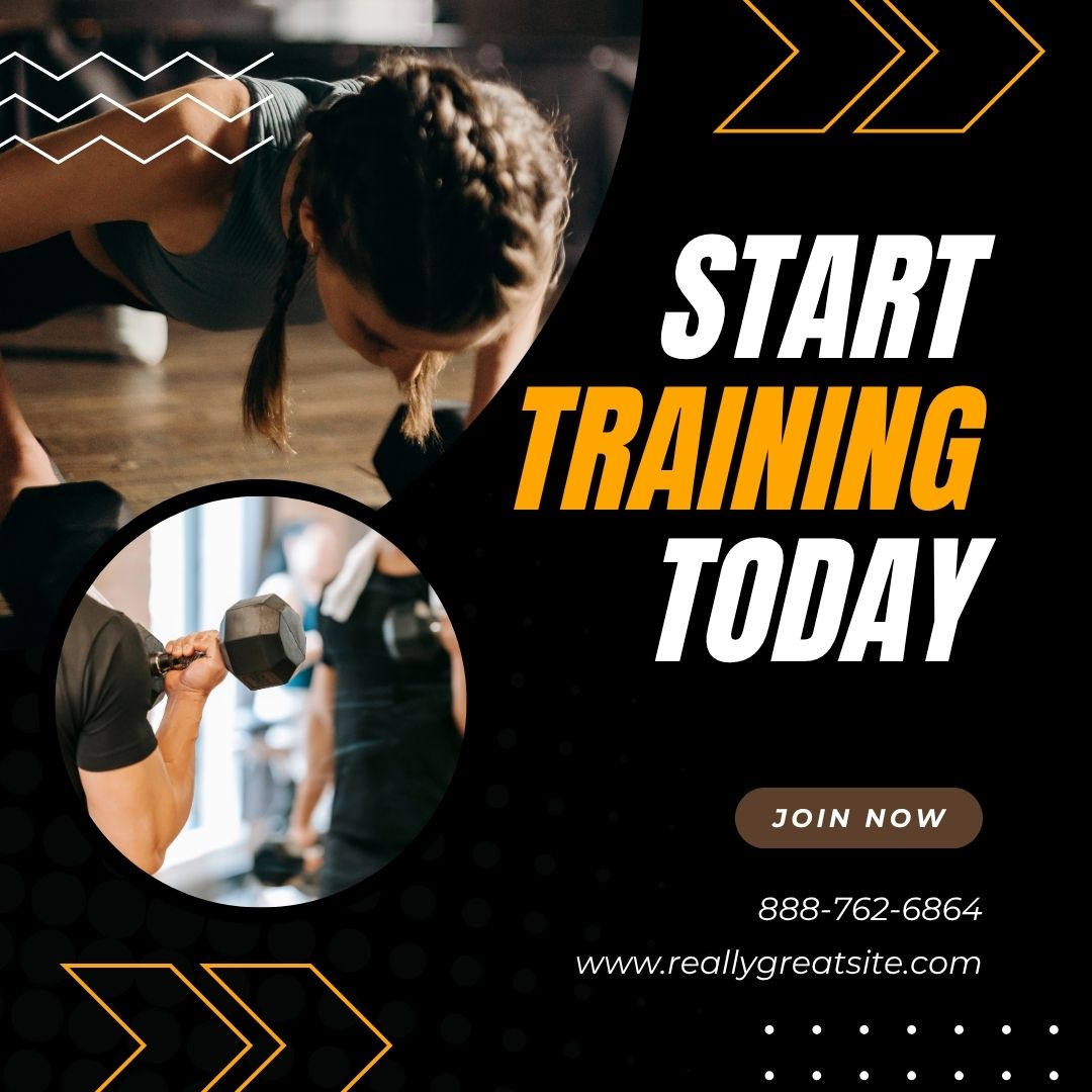 modern gym fitness facebook post square